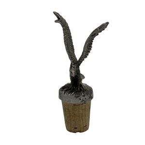 Pewter Eagle Wine Cork Spread Wings 3.5 inch